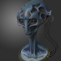 Small Alien Head 3D Printing 277397