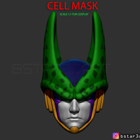 Small CELL Mask -Dragon Ball Z Cosplay or custom figure 3D print model 3D Printing 277431