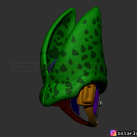 CELL Mask -Dragon Ball Z Cosplay or custom figure 3D print model - Thumbnail 4