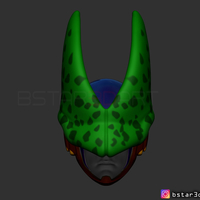CELL Mask -Dragon Ball Z Cosplay or custom figure 3D print model - Thumbnail 5