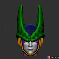 CELL Mask -Dragon Ball Z Cosplay or custom figure 3D print model - Thumbnail 15