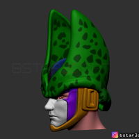 CELL Mask -Dragon Ball Z Cosplay or custom figure 3D print model - Thumbnail 16