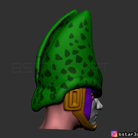 CELL Mask -Dragon Ball Z Cosplay or custom figure 3D print model - Thumbnail 17