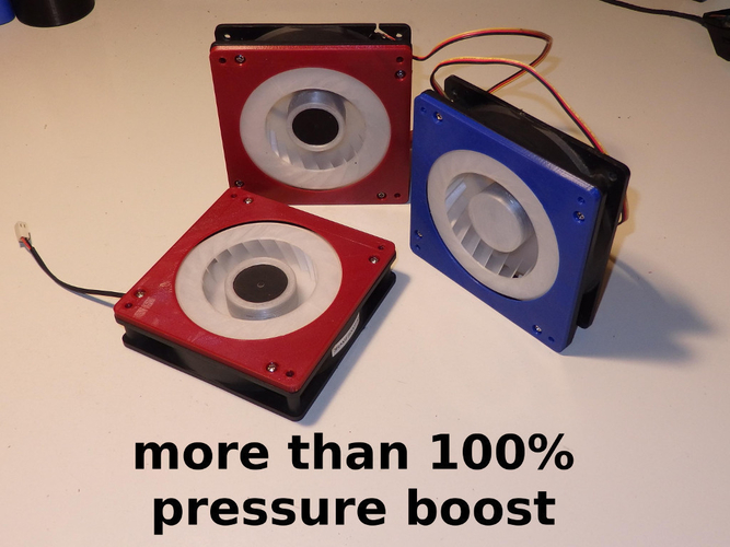 High Pressure PC fan Kit - more than 100% boost 3D Print 277471