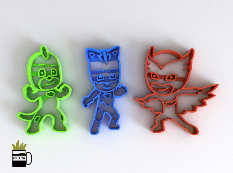 HEROES EN PIJAMA MOLDE CORTANTE PARA GALLETAS FONDANT 