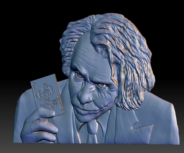 Joker STL model file CNC tested bas relief for cnc router 3D Print 277727