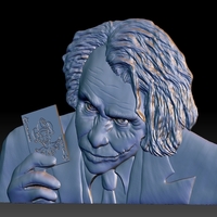 Joker STL model file CNC tested bas relief for cnc router - Thumbnail 1