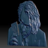 Joker STL model file CNC tested bas relief for cnc router - Thumbnail 2