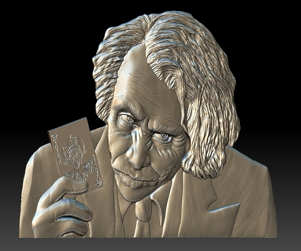 Joker STL model file CNC tested bas relief for cnc router 3D Print 277730