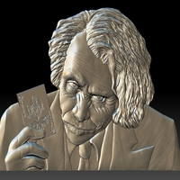 Joker STL model file CNC tested bas relief for cnc router - Thumbnail 4