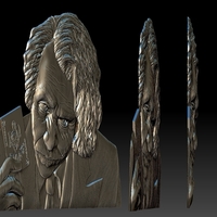 Joker STL model file CNC tested bas relief for cnc router - Thumbnail 5