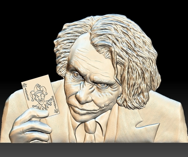 Joker STL model file CNC tested bas relief for cnc router 3D Print 277732