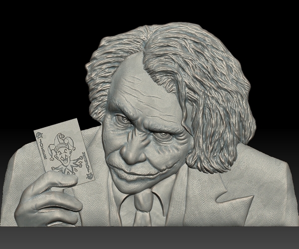 Joker STL model file CNC tested bas relief for cnc router 3D Print 277734