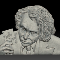 Joker STL model file CNC tested bas relief for cnc router - Thumbnail 8