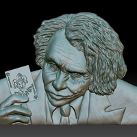 Joker STL model file CNC tested bas relief for cnc router - Thumbnail 9