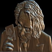 Joker STL model file CNC tested bas relief for cnc router - Thumbnail 10