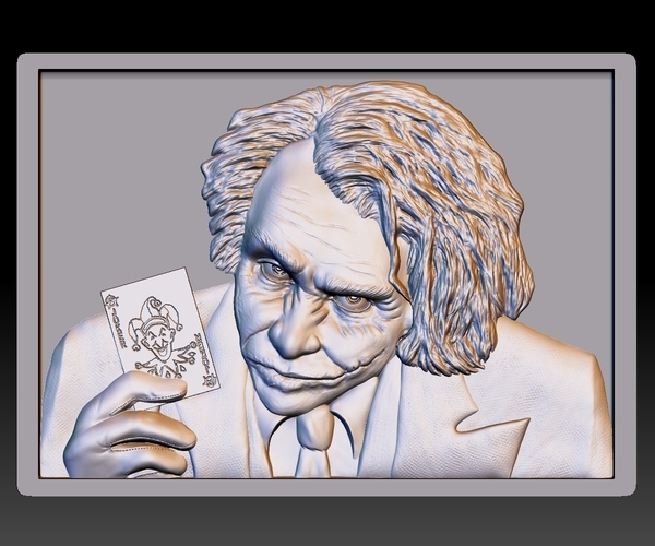 Joker STL model file CNC tested bas relief for cnc router 3D Print 277740