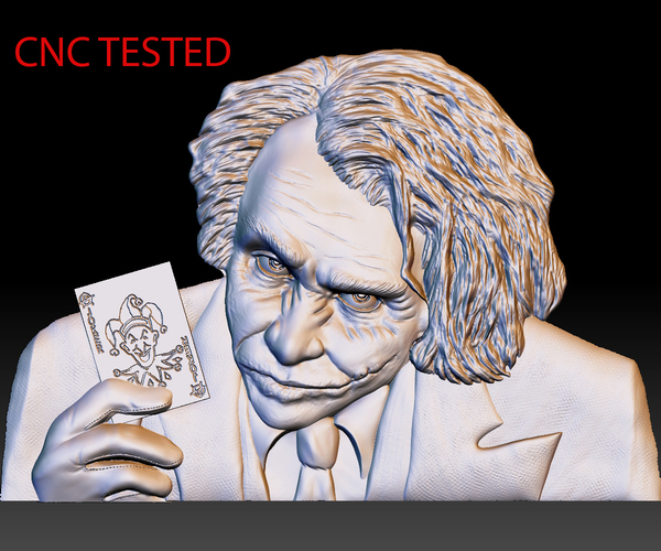 Joker STL model file CNC tested bas relief for cnc router 3D Print 277741