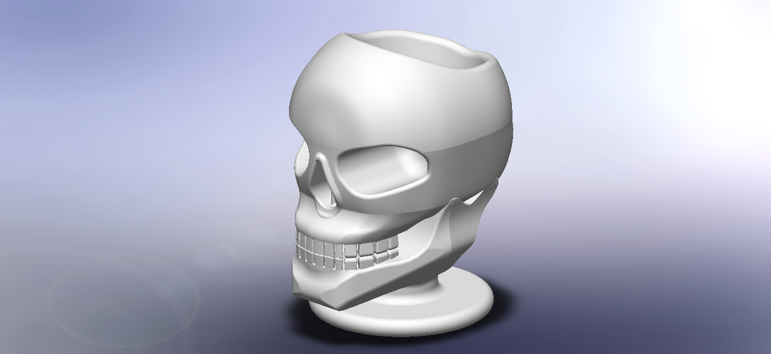 skull pen holder  3D Print 27776
