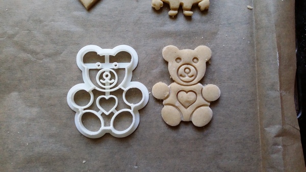 Medium Teddy Bear Cookie Cutter 3D Printing 27791