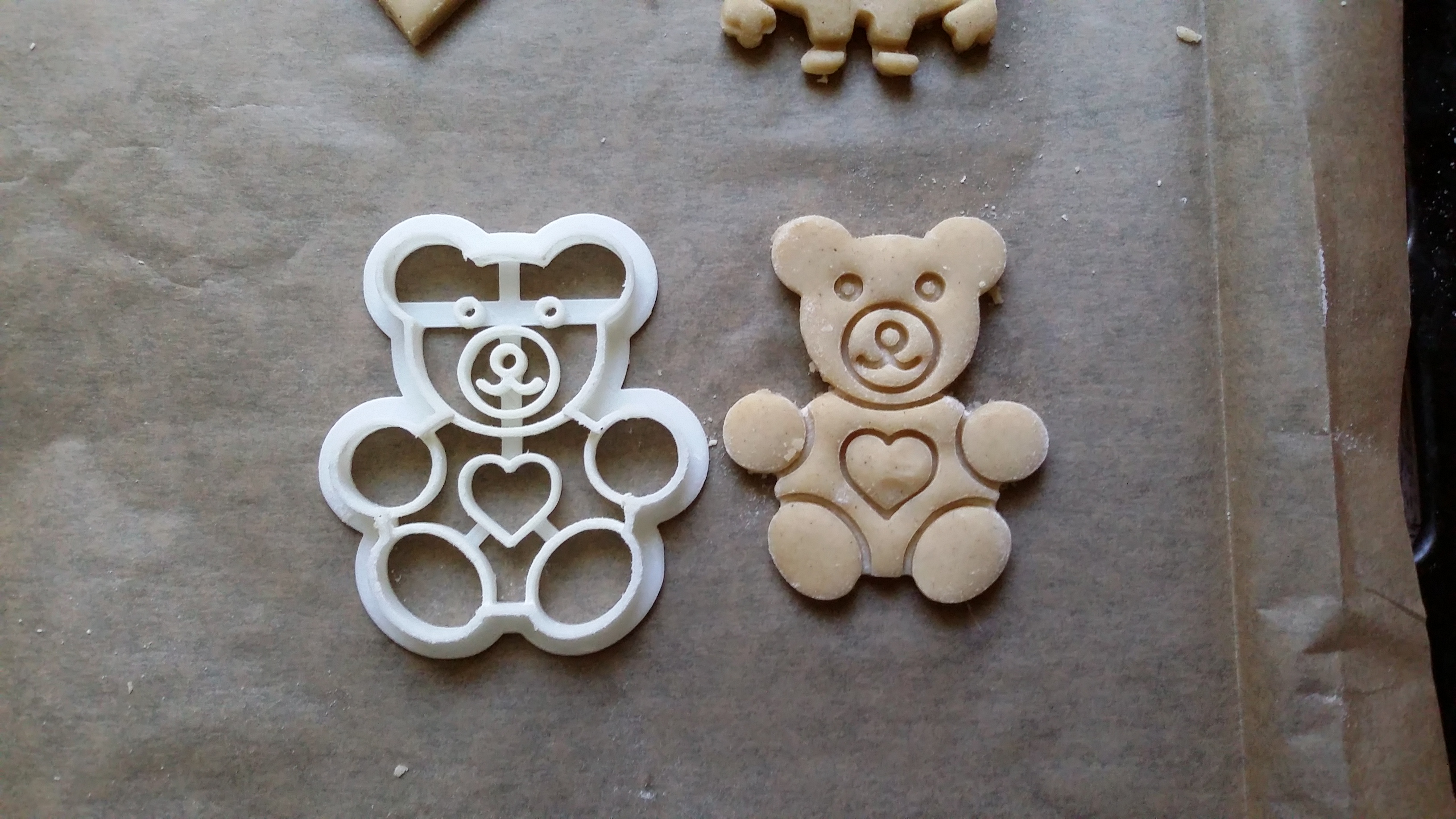 3D Printed Teddy Bear Cookie Cutter by Protonik