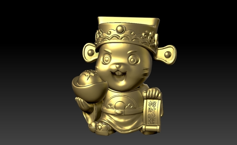 Money Rat Chinese New Year-attracting wealth 3D Print 278130