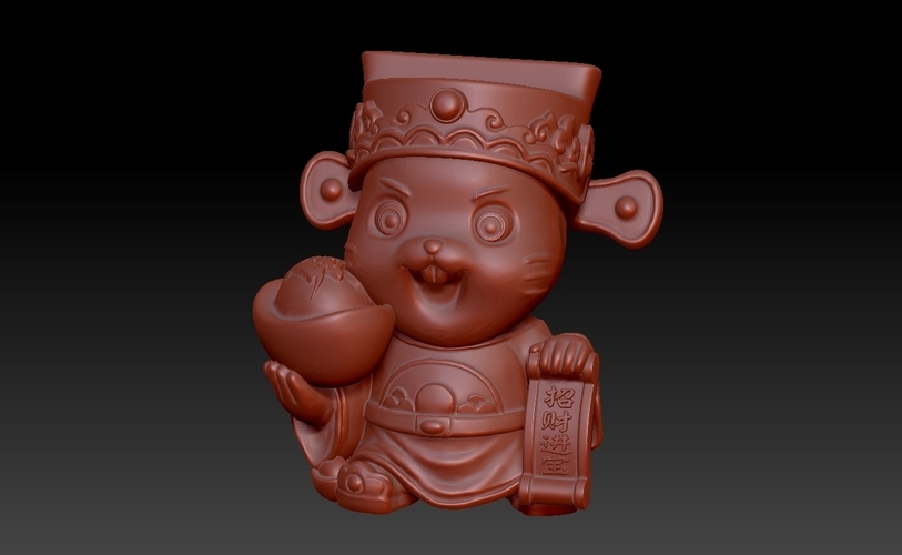 Money Rat Chinese New Year-attracting wealth 3D Print 278131