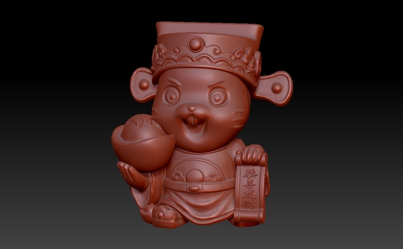 Money Rat Chinese New Year-attracting wealth 3D Print 278132