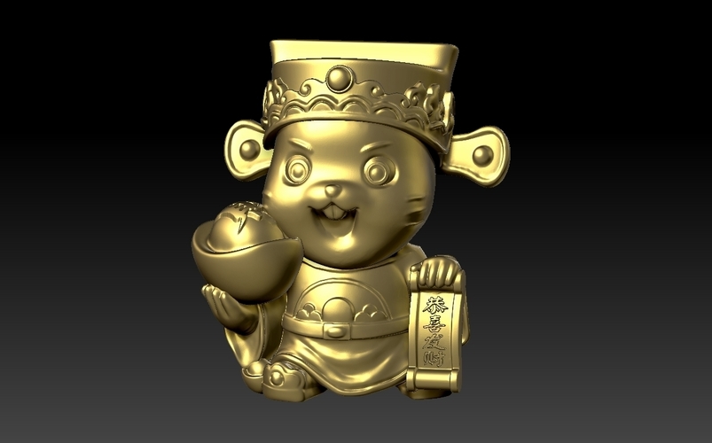 Money Rat Chinese New Year-attracting wealth 3D Print 278133