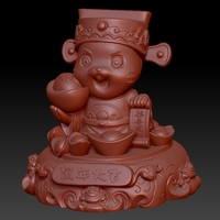 Money Rat Chinese New Year-Congratulations fortune Decoration - Thumbnail 2