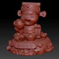 Money Rat Chinese New Year-attracting wealth Decoration - Thumbnail 1