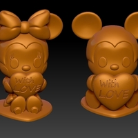 Mickey Minnie With Love Valentine's Day Pendants & Decorations - Thumbnail 1