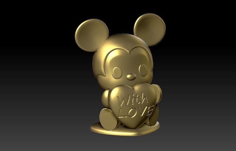 Mickey With Love Valentine's Day Pendants & Decorations 3D Print 278144