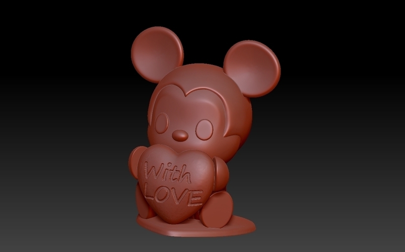 Mickey With Love Valentine's Day Pendants & Decorations 3D Print 278145