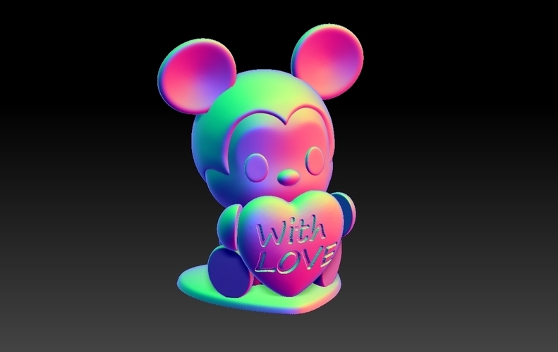 Mickey With Love Valentine's Day Pendants & Decorations 3D Print 278146