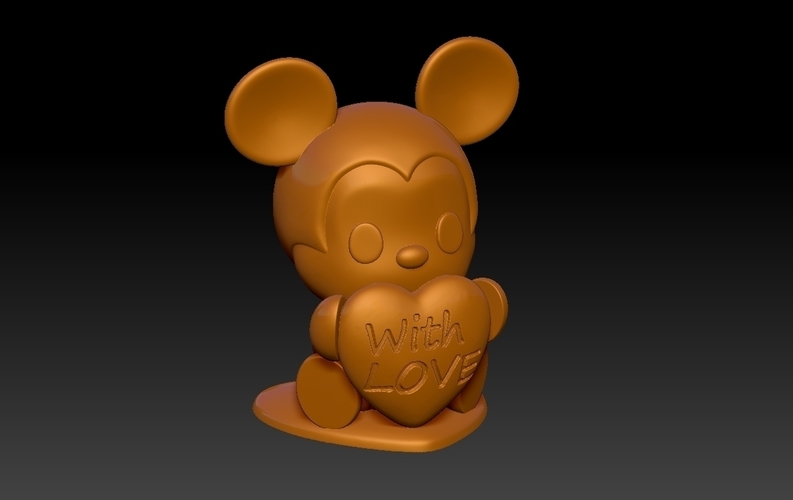 Mickey With Love Valentine's Day Pendants & Decorations 3D Print 278147