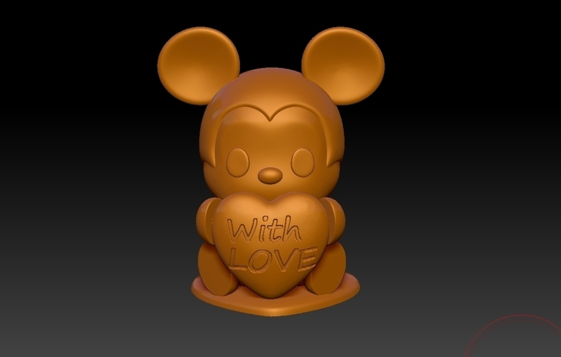Mickey With Love Valentine's Day Pendants & Decorations 3D Print 278148