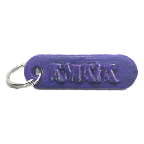 AMAIA Personalized keychain embossed letters 3D Print 278175