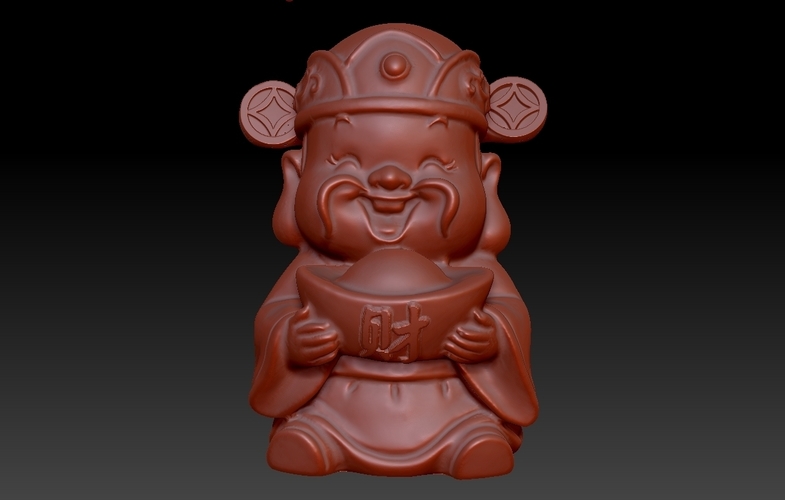 Happy Chinese New Year god of wealth congratulations fortune