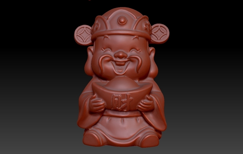 Happy Chinese New Year god of wealth congratulations fortune