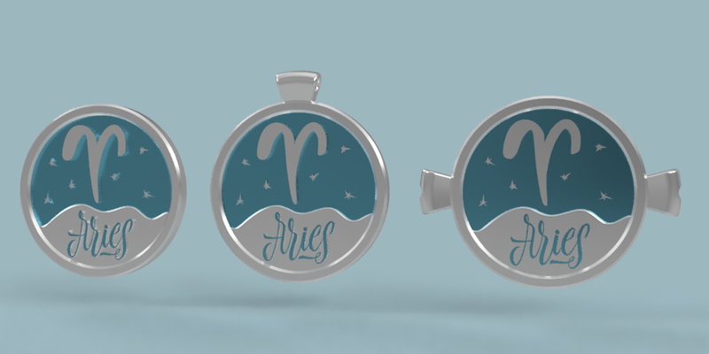 3 IN 1. COIN, BANGLE AND KYLON WITH THE ARIES.