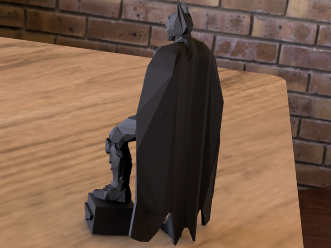 BATMAN Low Poly dark Knight 3D Print 278742