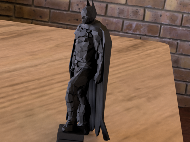 BATMAN Low Poly dark Knight 3D Print 278743