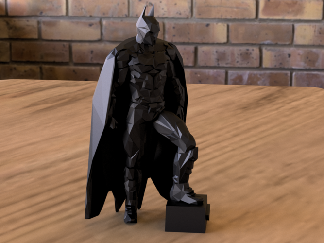 BATMAN Low Poly dark Knight 3D Print 278744