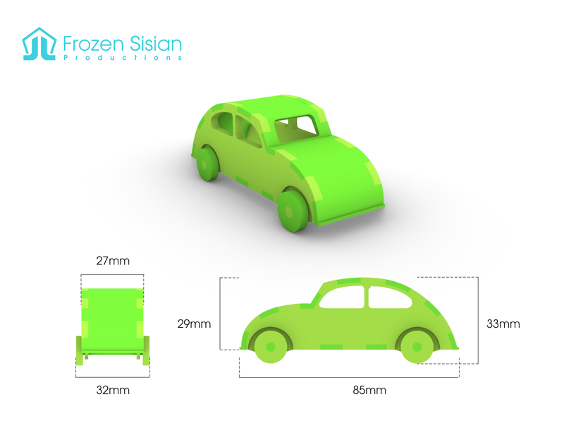 Retro car puzzle toy 