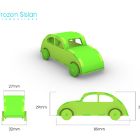 Small Retro car puzzle toy  3D Printing 278789
