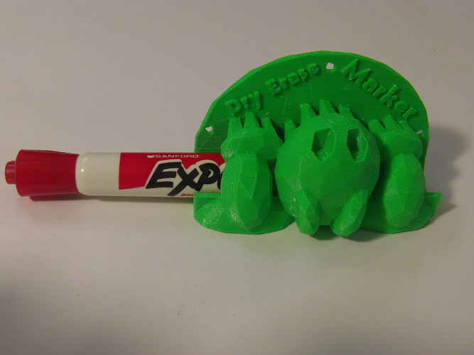 Trex Low Poly Dry Erase Marker Holder 3D Print 27885