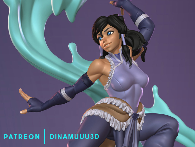 Avatar Korra Bust 3D Print Model