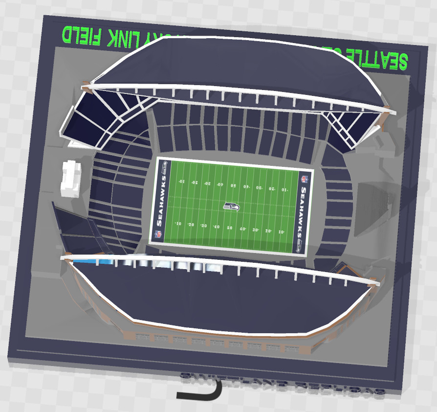 Seahawks Super Bowl Championship Ring 3D model 3D printable