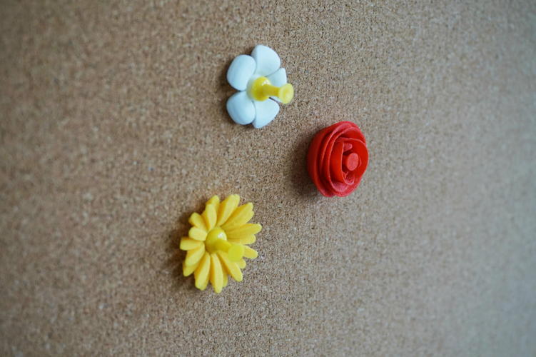 Flower Pushpins 3D Print 27900
